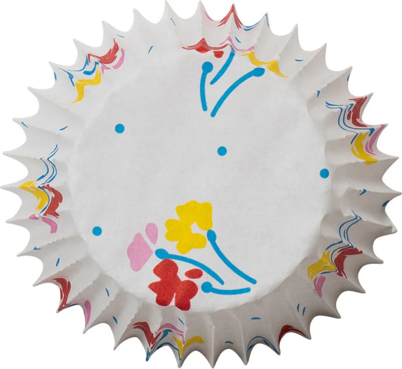 greaseproof baking case 73mm floral 500pcs (#1303) - Image 3