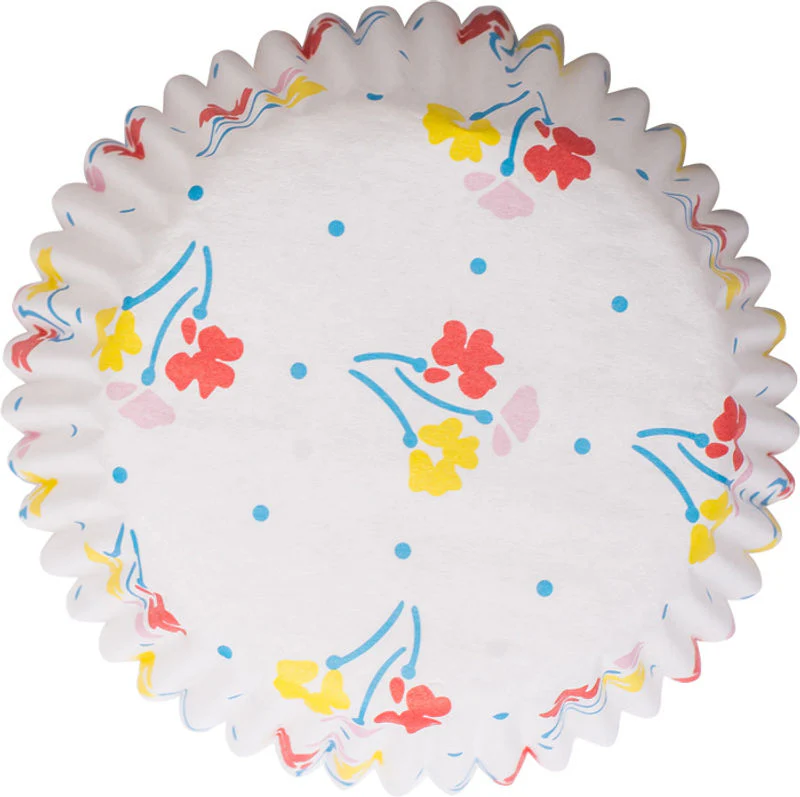greaseproof baking cases 90mm floral (#1306) - Image 4
