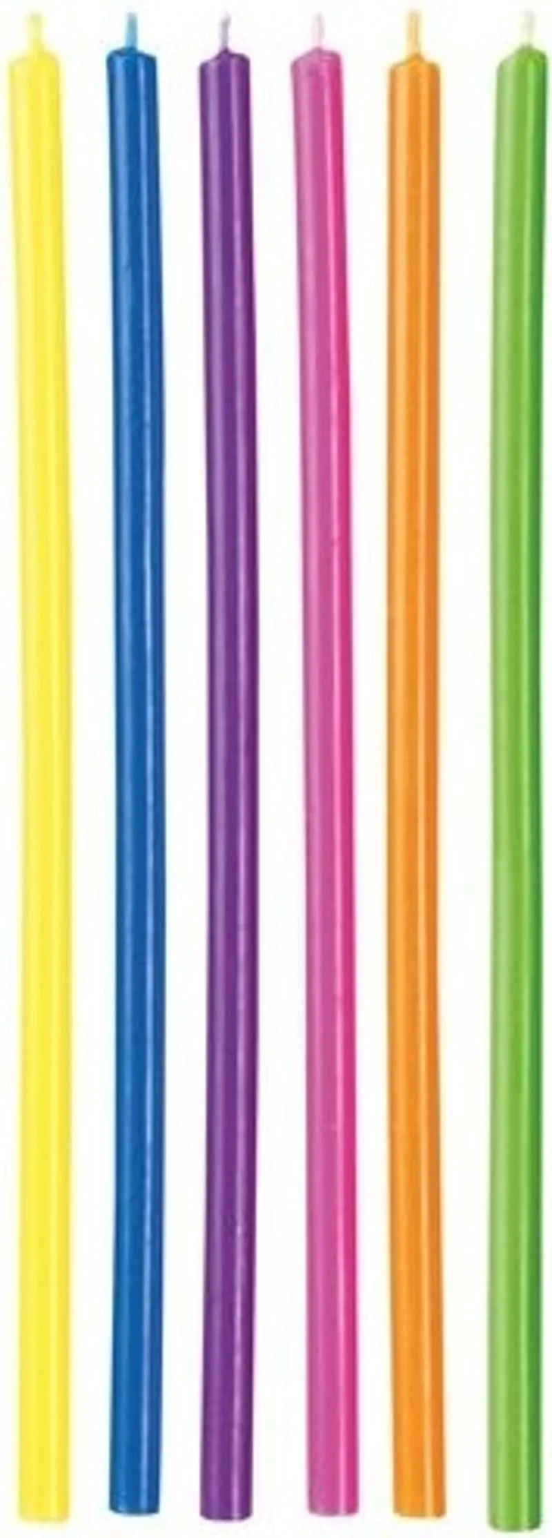 long multicolor candle 5.8" 12pcs 2811-777 (#66107) - Image 3